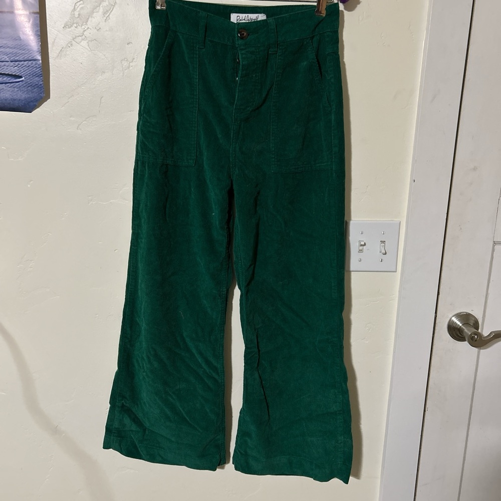 Rachel Antonoff Green Wide Leg Pants